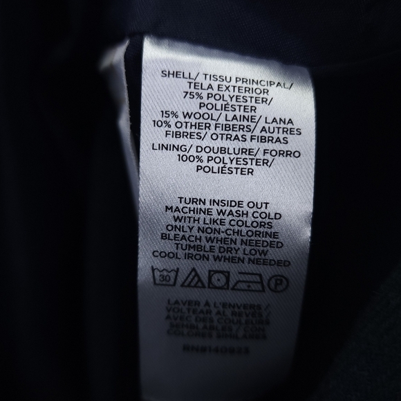 New Loft Navy Green Plaid Wool Blend Skirt Sz 6P - Picture 3 of 9